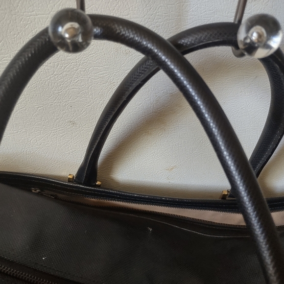 Vintage Bottega Veneta Weekend Bag large tote Travel Bag Black Leather - Picture 7 of 14